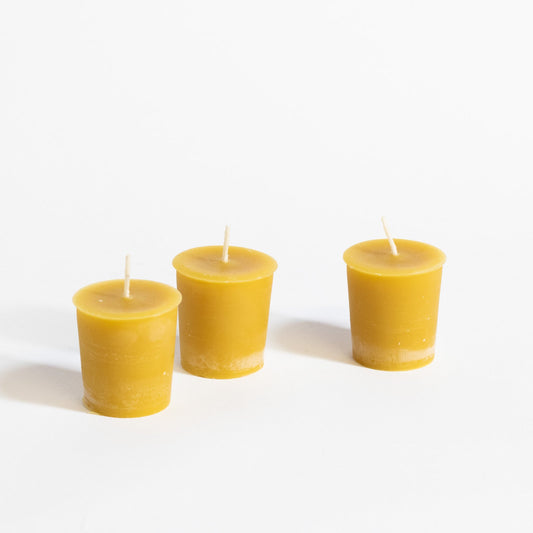 Beeswax Votive Candle Gravesco Pottery 