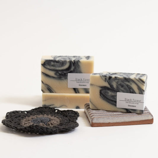 Black Forest Cold Process Soap with Activated Charcoal Soap Gravesco Pottery