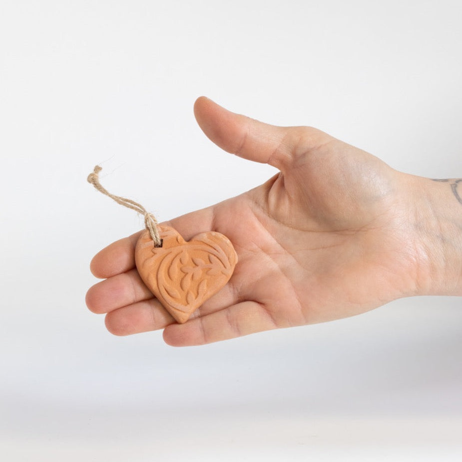 Clay Air Freshener | Round or Heart Shape Gravesco Pottery