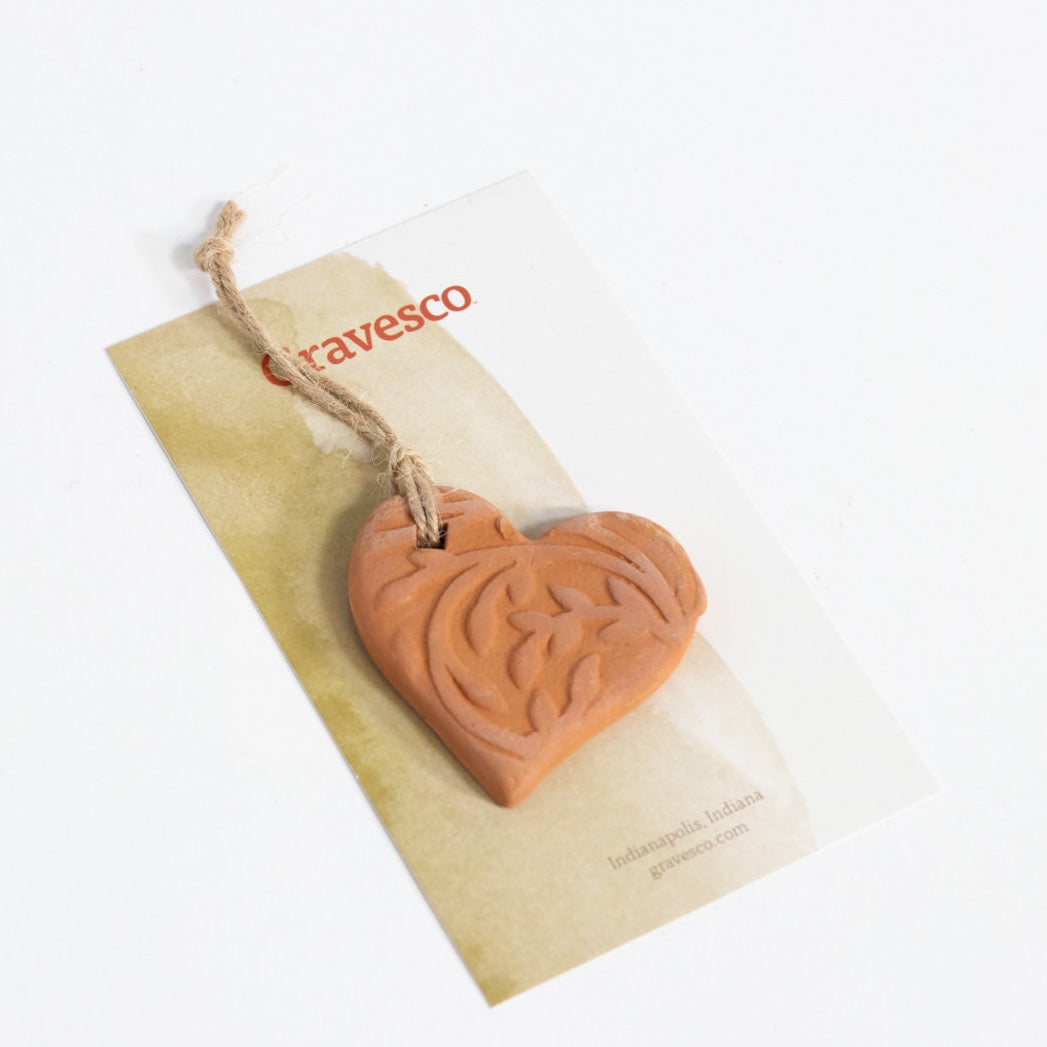 Clay Air Freshener | Round or Heart Shape Gravesco Pottery