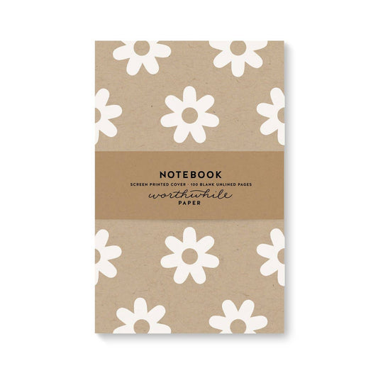 Daisy Pattern Notebook Worthwhile Paper