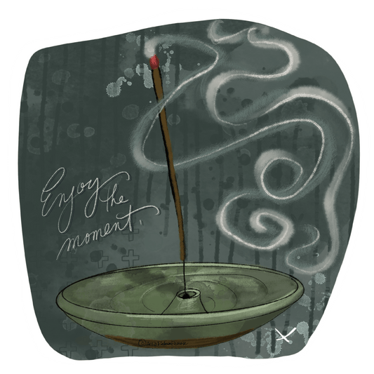 Enjoy the Moment 3 inch sticker Gravesco