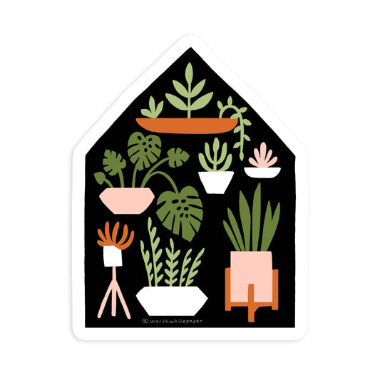 Houseplants Die Cut Sticker Worthwhile Paper