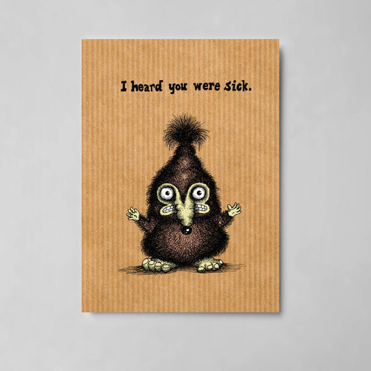 I Heard You Were Sick Bald Guy Greetings