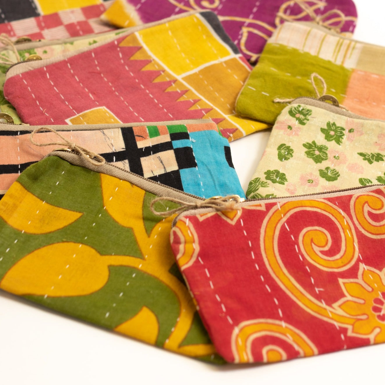 Kantha Fabric Pouch HomArt