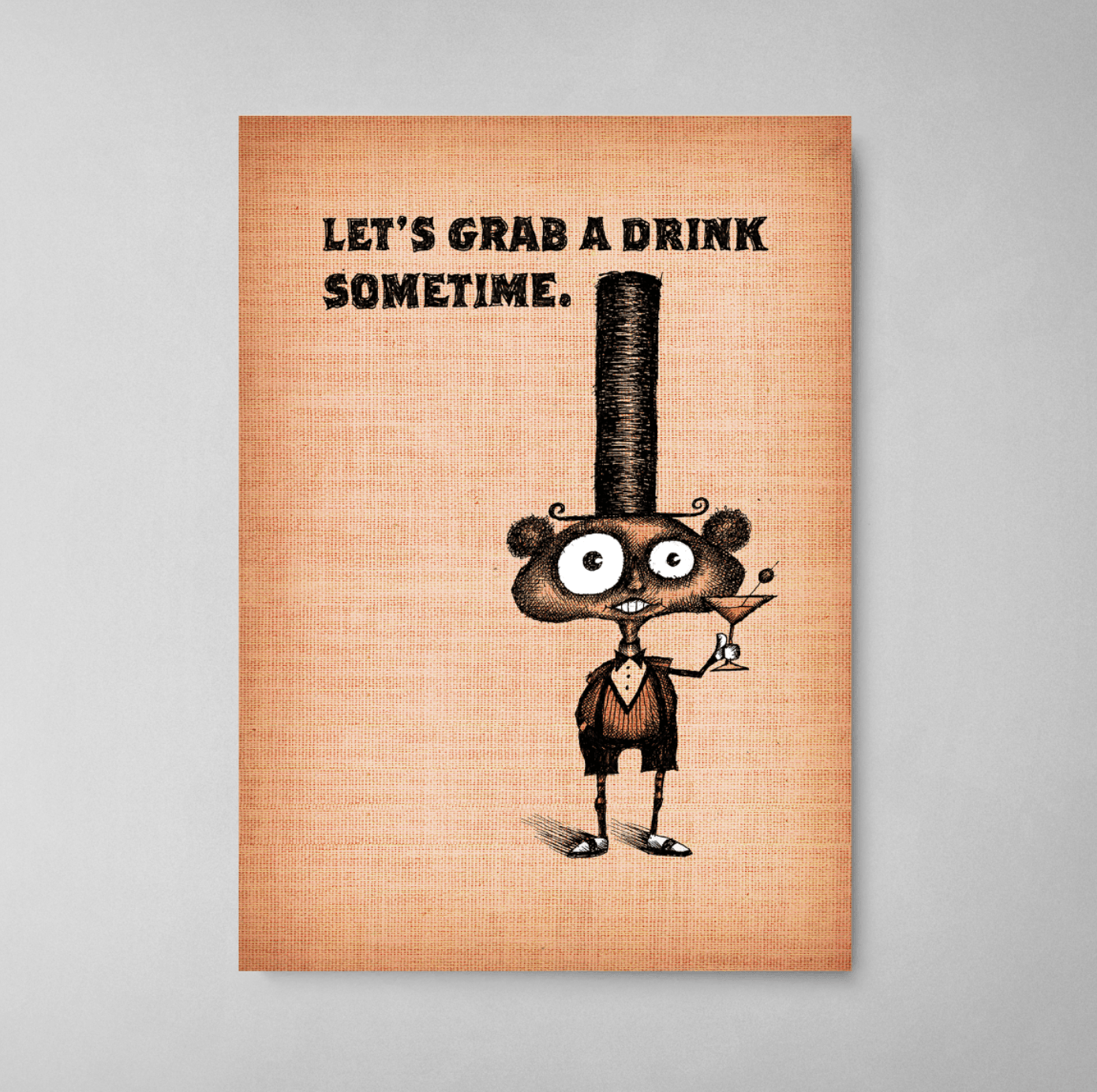 Let's Grab a Drink Sometime Bald Guy Greetings