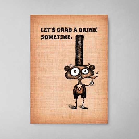 Let's Grab a Drink Sometime Bald Guy Greetings