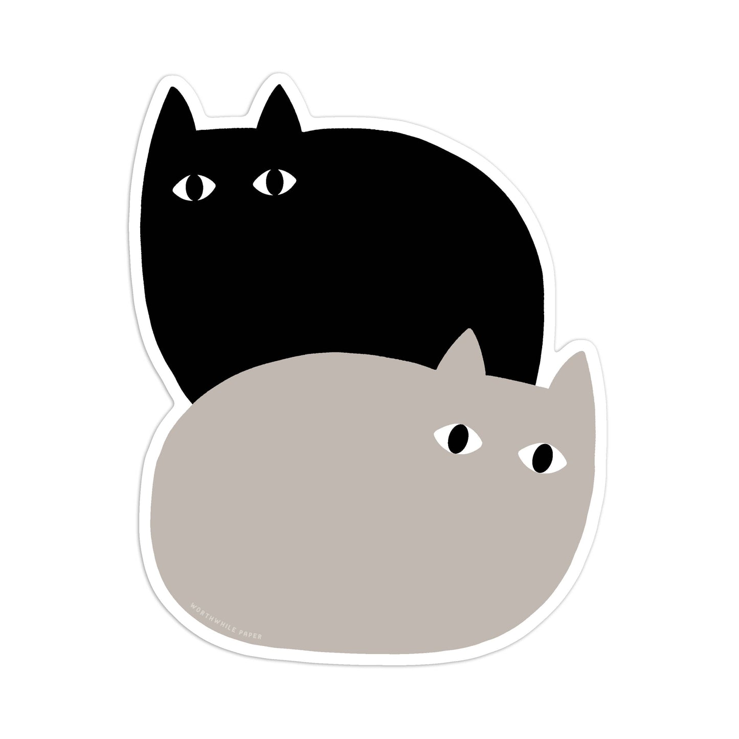 Loaf Cats Die Cut Sticker Worthwhile Paper