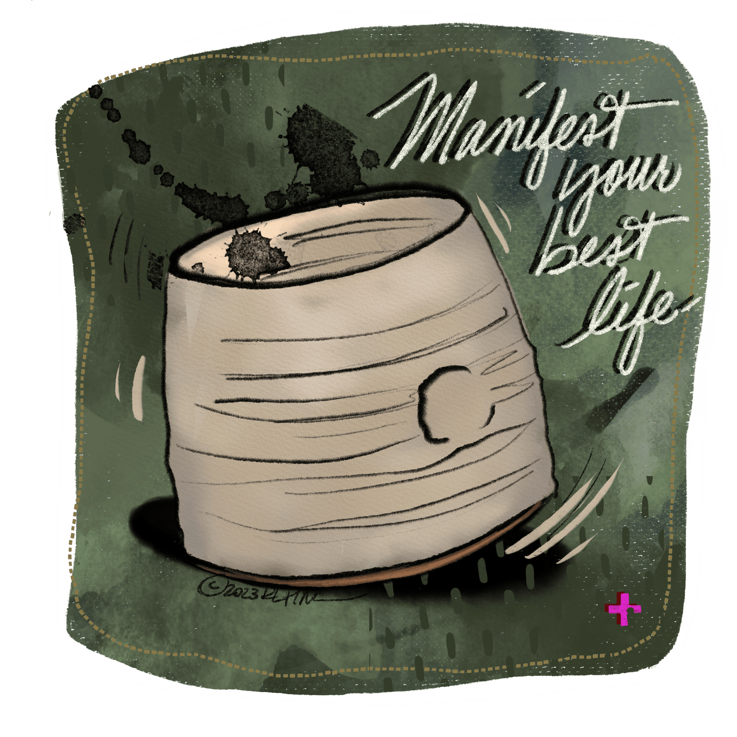 Manifest your best life 3 inch sticker Gravesco