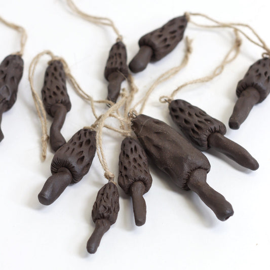 Morel Mushroom Ornament | Dark Clay Gravesco