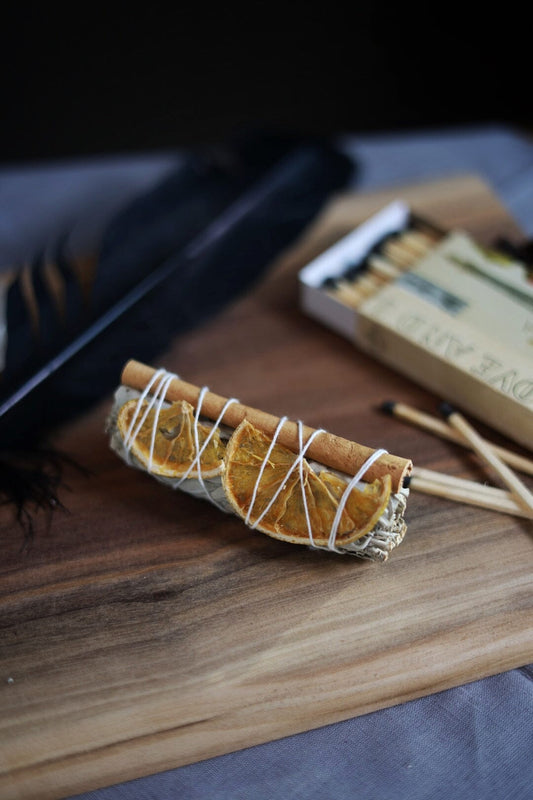 Orange Slices and Cinnamon with White Sage Bundle Faiza Naturals