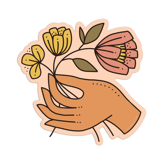 Picking Flowers Die Cut Sticker Worthwhile Paper