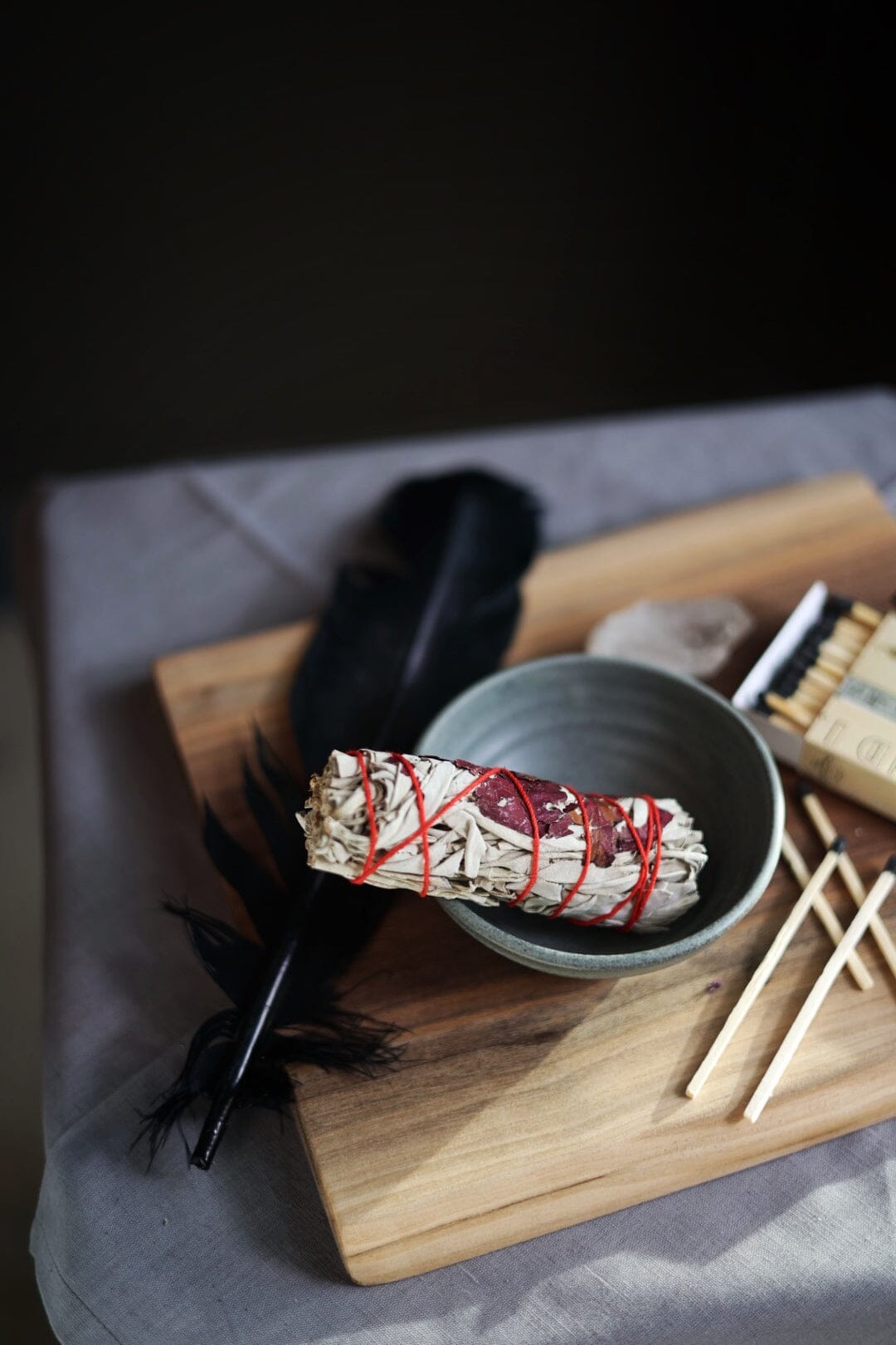 Rose with White Sage Bundles Faiza Naturals