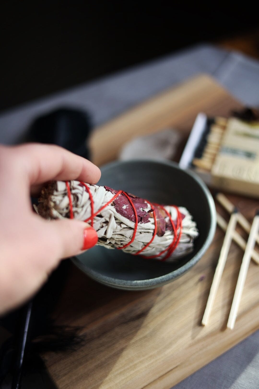 Rose with White Sage Bundles Faiza Naturals