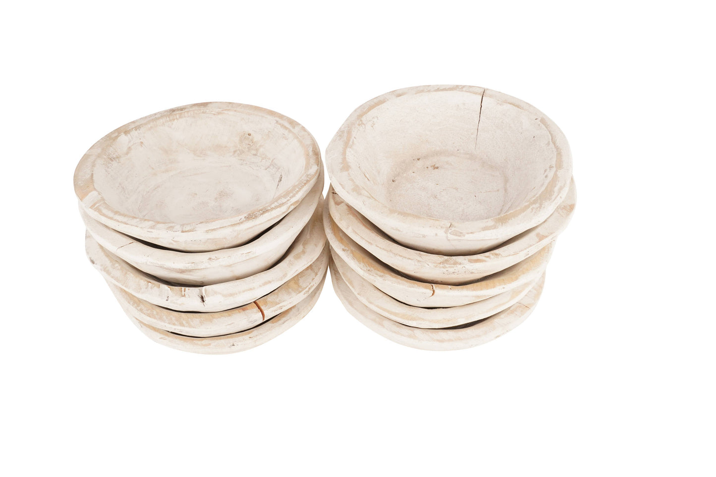 Round Dough Bowl-Small-7-9 inches-NFC-Not For Candles-White My Amigos Imports