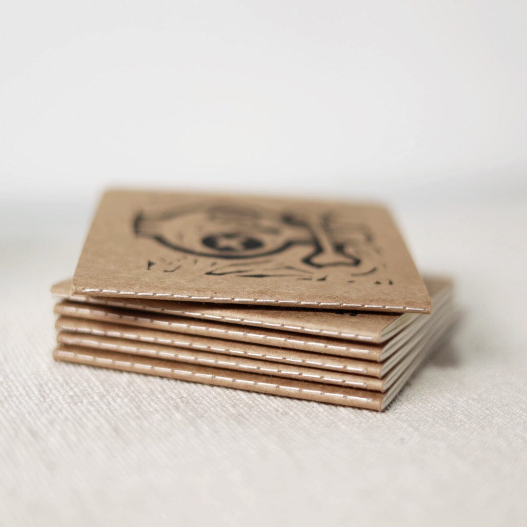 Skull 4x4 inch blank notebook blank sketchbook Gravesco