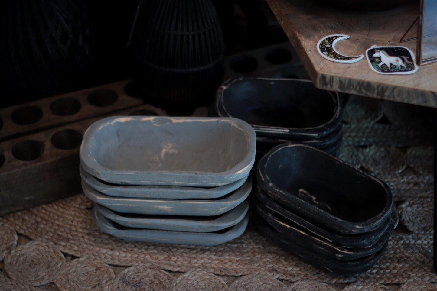 Small Gray Handmade Wooden Dough Bowl My Amigos Imports