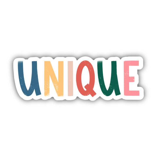Unique - Multicolor Lettering Sticker Big Moods