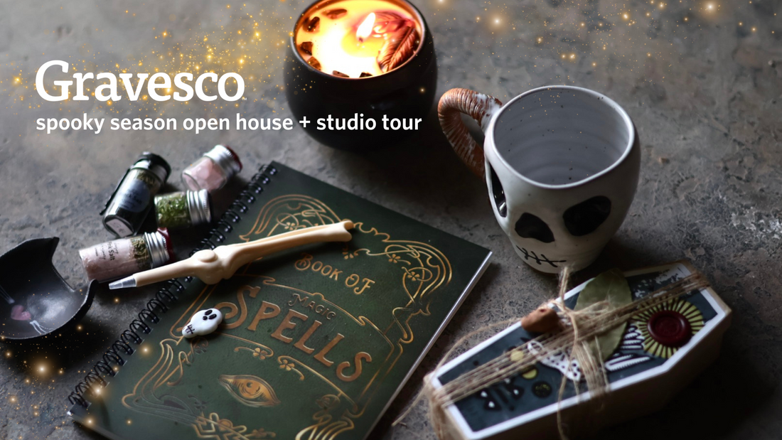 Spooky Season Pottery Open House and New Studio Tour at Gravesco