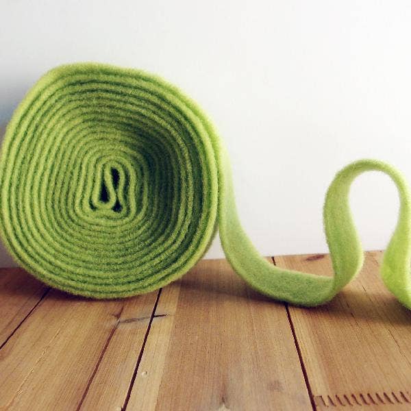 100% Pure Wool Felt Ribbon - Light Green: 2" x 5 1/2 yards