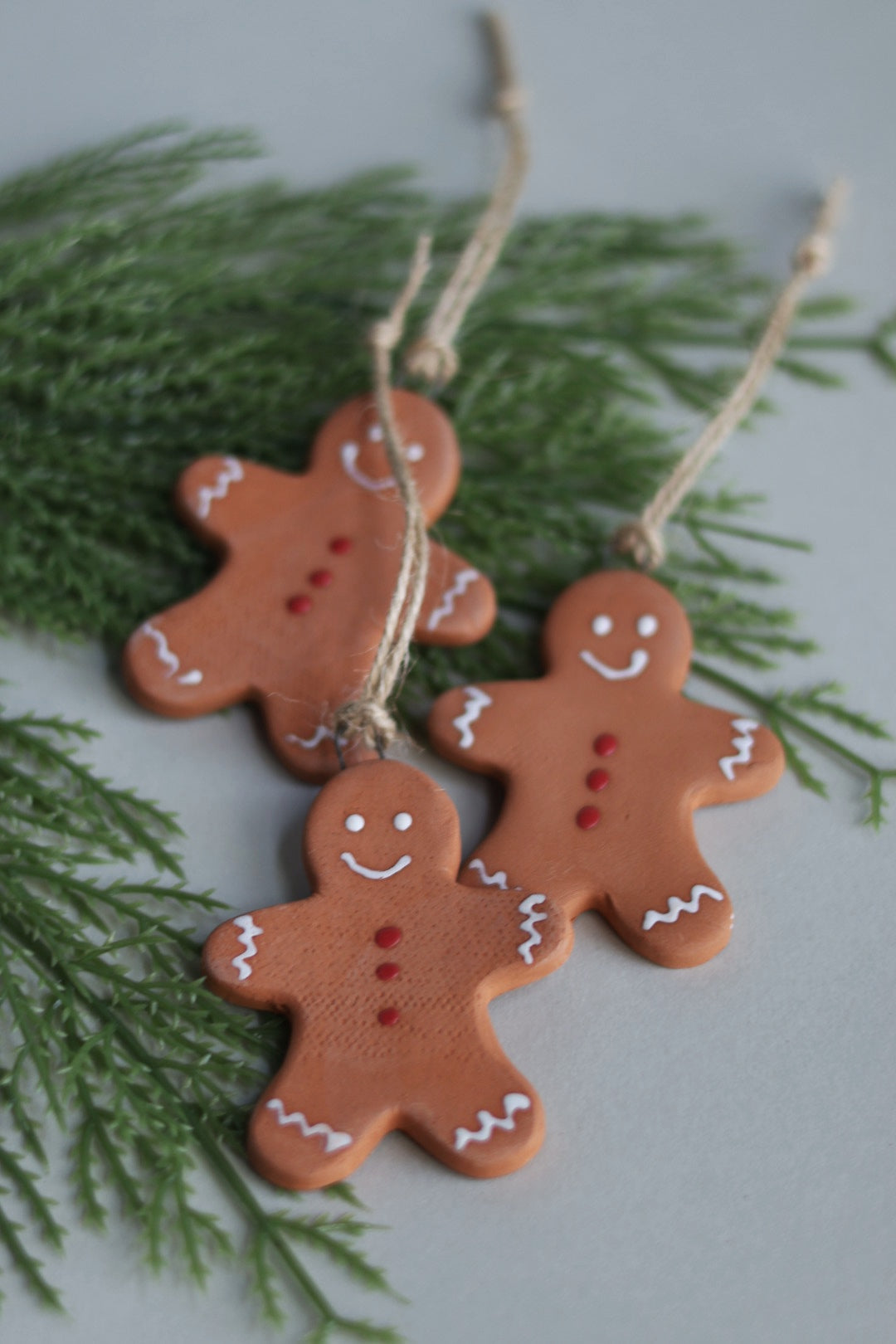 Handmade Ceramic Gingerbread Ornament | Traditional Holiday Decor