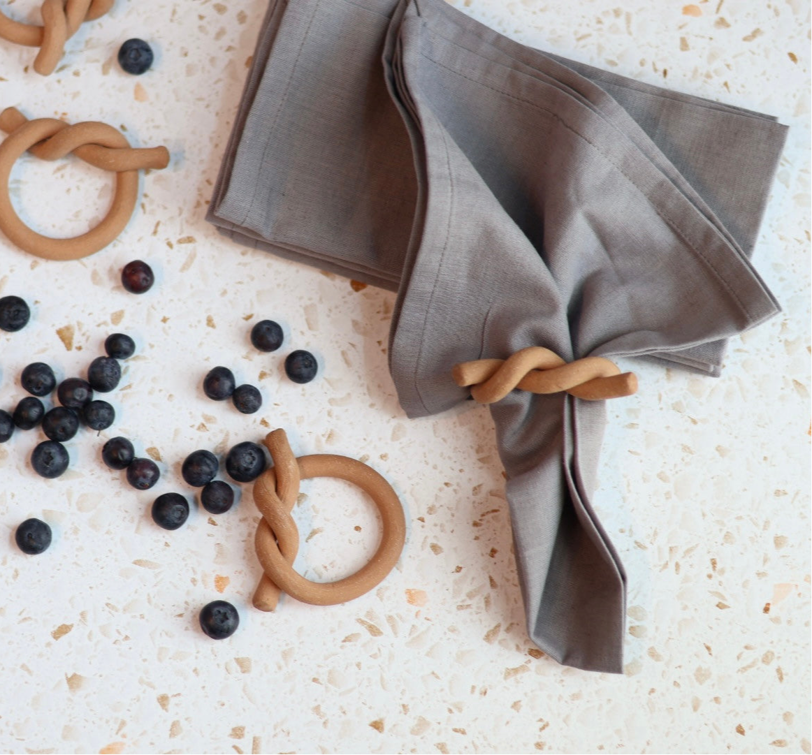 Gray Textured Cotton Napkin