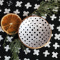 Polka Dot Trinket Dish Black and White