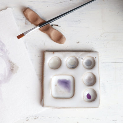 Watercolor Paint Palette in White | 9 Size & Shape Options