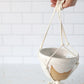 Large Hanging Planter in White with Macrame Hanger