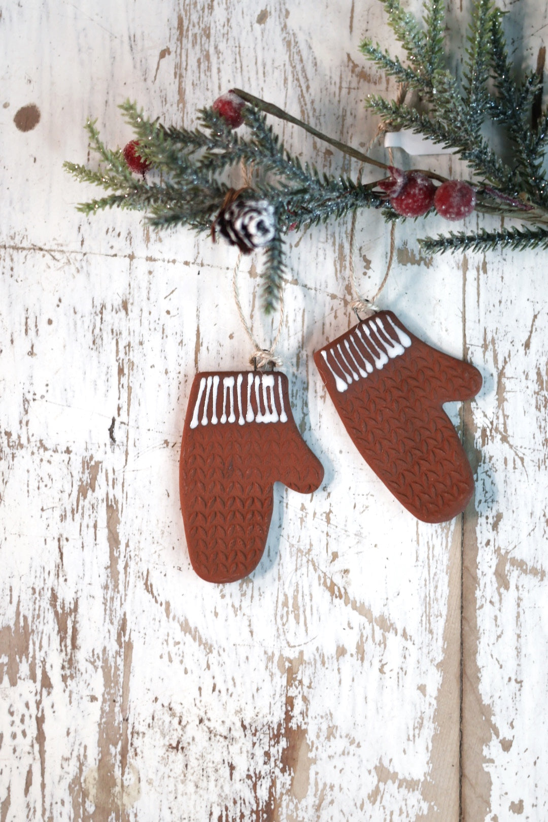 Handmade Ceramic Mitten Ornament | Cozy Holiday Decor