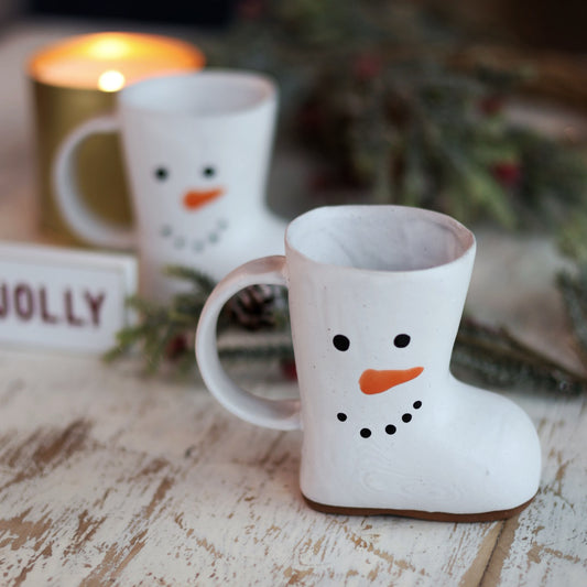 Snowman Boot Mug