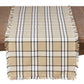 Plaid Runner with Softly Frayed Edge
