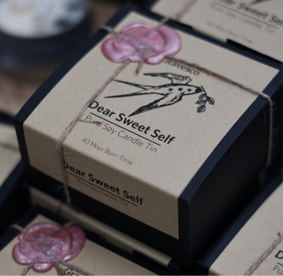 Dear Sweet Self Candle in Rose Garden