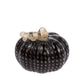 Glass Pumpkin - Small, Black & Gold