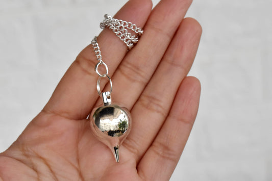 Brass Silver Metal Pendulums, Solid Ball Pendulum: Silver Ball