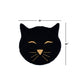 Black Cat Head Coir Doormat