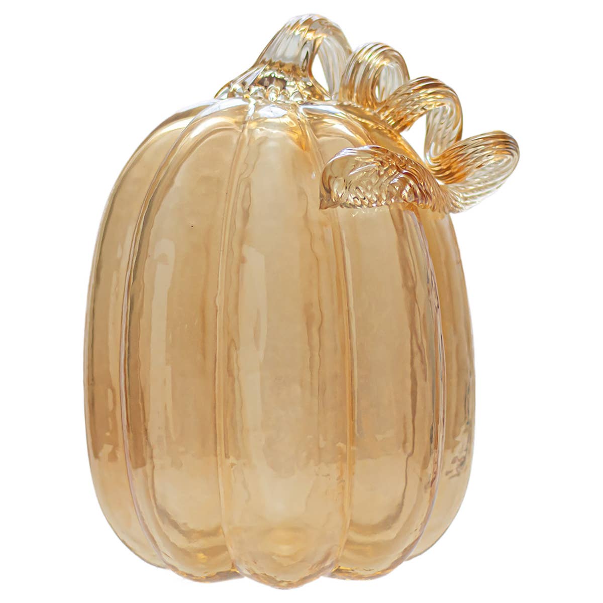 Glass Pumpkin  - Large, Apple Cider