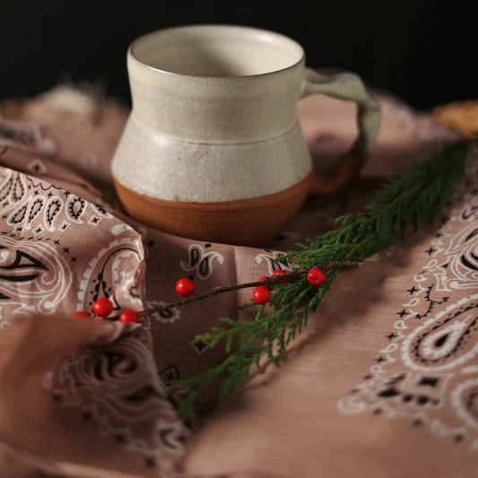 Dusty Rose Paisley Bandana