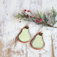 Handmade Ceramic Pear Ornament | Traditional Holiday Decor