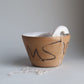 Modern Yarn Bowl with Abstract Mark Making