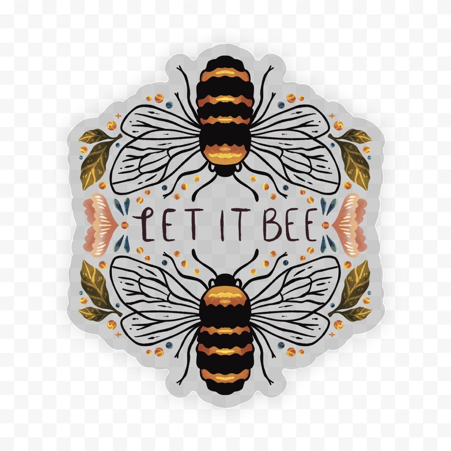 "Let it bee" clear sticker