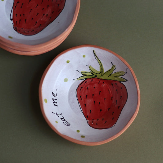 Strawberry Eat Me Earthenware Bowl