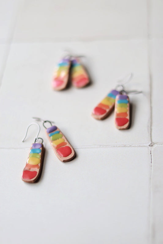 Rainbow Drop Earrings for Pride