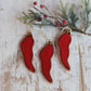 Handmade Ceramic Chili Pepper Ornament | Spicy Holiday Decor