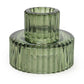Green Glass Double Sided Candleholder