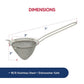 HIC Kitchen Double-Ear Conical Tea Strainer, 3in