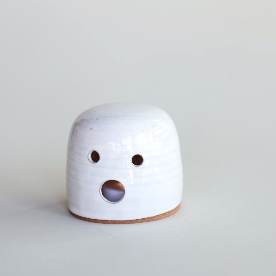 Minimalist Spooky Ghost Luminary for Votive Candle or Tea Light