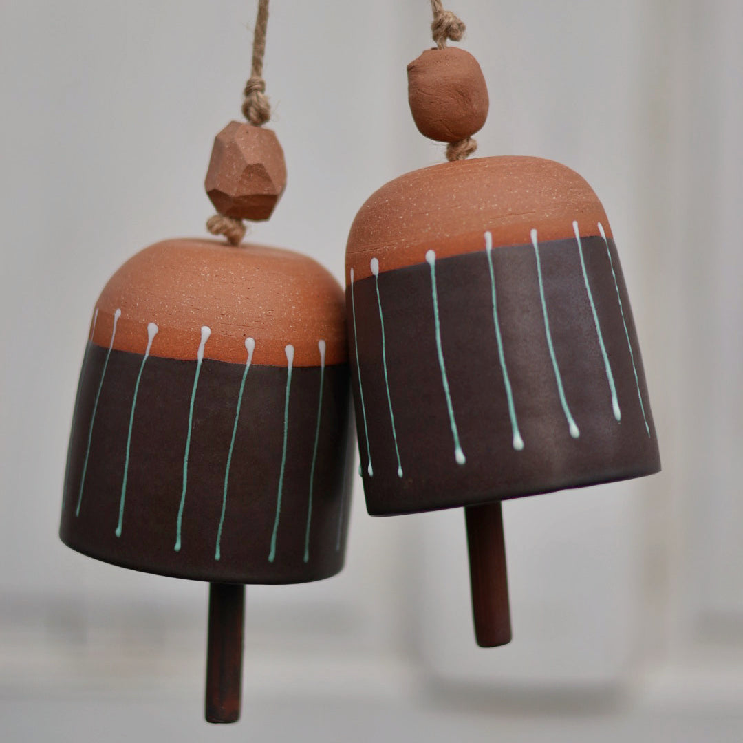 Small Pinstripe Bell in Chocolate Mint