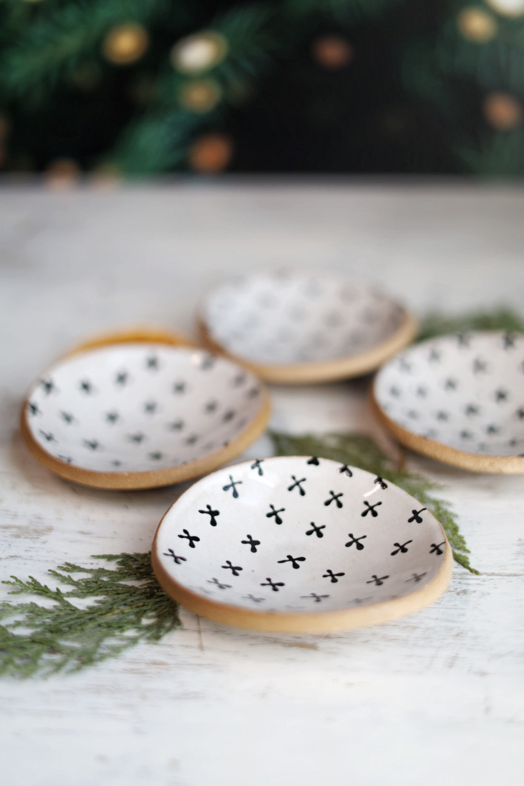 X Trinket Dish Black and White