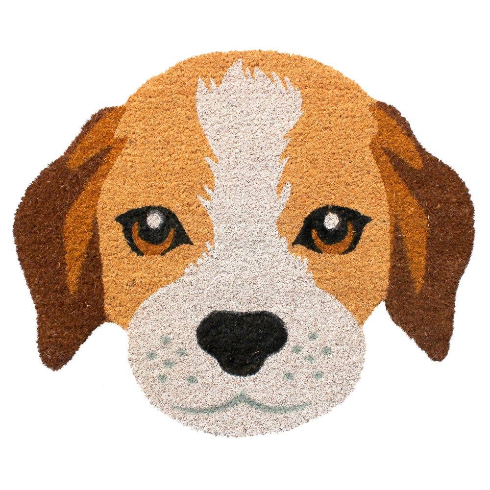 Natural Tufted Beagle Face Coir Door Mat